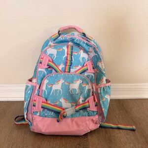 Pottery Barn Kids Aqua Unicorn Parade Mackenzie Backpack